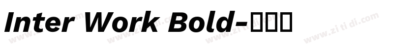 Inter Work Bold字体转换